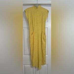 Vintage Yellow Polka Dot Dress